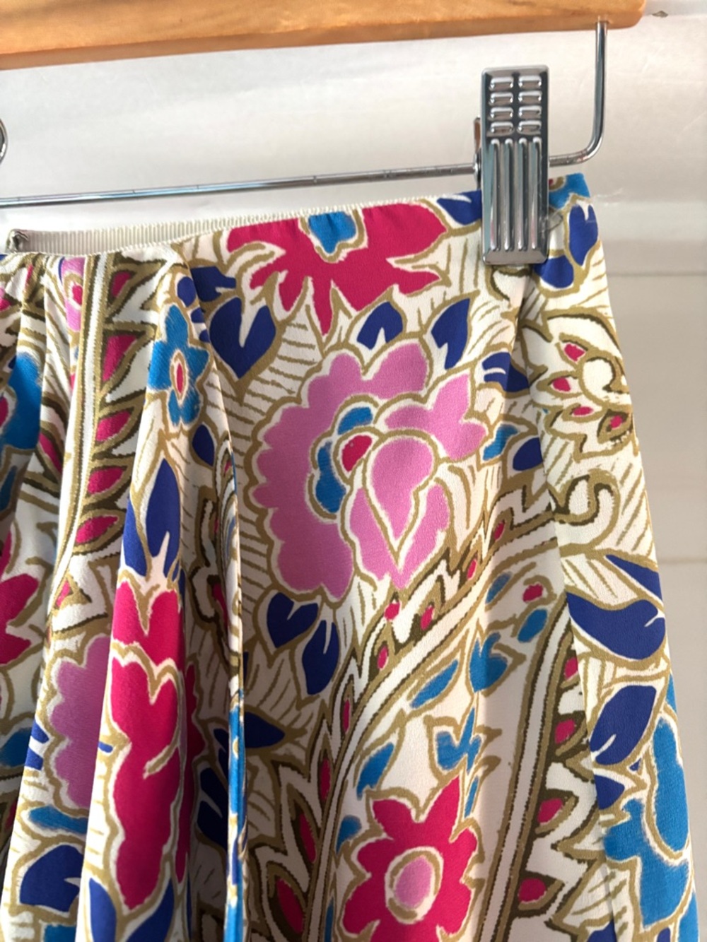 Isabel Marant Breena Floral Paisley Midi Skirt Silk Blend Size 36 FR | 4 US - Picture 7 of 15